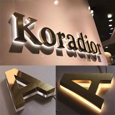 Fornire cartelloni 3D a LED per lettere 3D luminose in acciaio inossidabile in alluminio PC acrilico