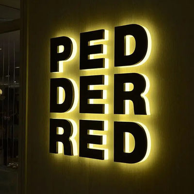 Segnale illuminato interno Segnale pubblicitario commerciale in metallo personalizzato con LED 3D