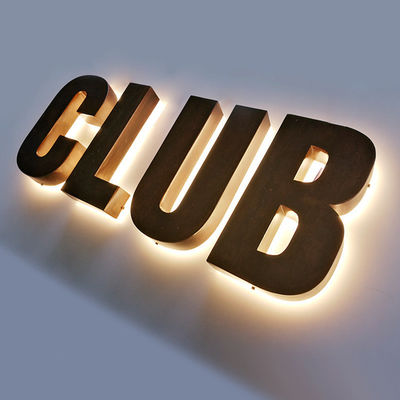 Segno retroilluminato metallo per lampada a lettera in alluminio a LED 3D personalizzata