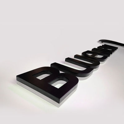 Segno retroilluminato metallo per lampada a lettera in alluminio a LED 3D personalizzata