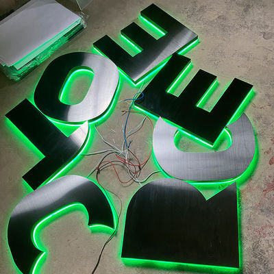 Segno retroilluminato metallo per lampada a lettera in alluminio a LED 3D personalizzata