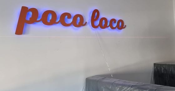 Segnale di luce a LED in metallo personalizzato per interni ed esterni