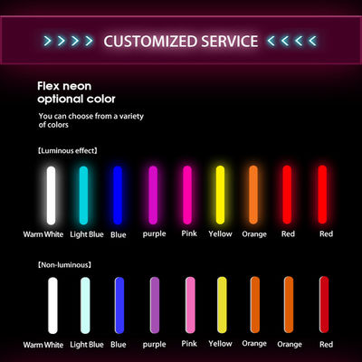 12V resistente all'acqua RGB Flessibile Silicio Neon LED Sign Light per la decorazione di eventi di festa di vacanza