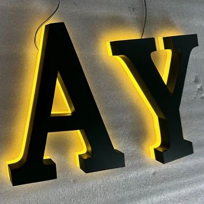 Office Home Decor Nome Logo Impresa LED Metal Sign Acrilico LED Illuminato Sign Custom