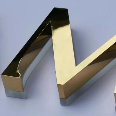 Segnaletica retroilluminata a LED acrilica 3D personalizzata per segnali di muro di lettere in acciaio inox