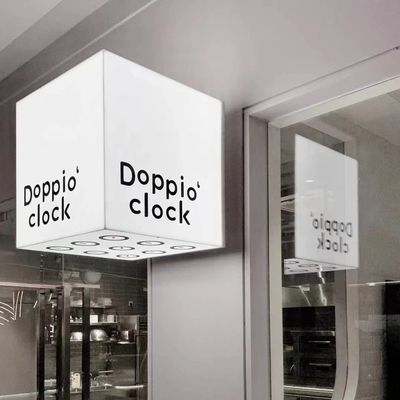 Dimensioni personalizzate segnale della scatola di luce esterna con telaio in acciaio inossidabile e sorgente di luce LED