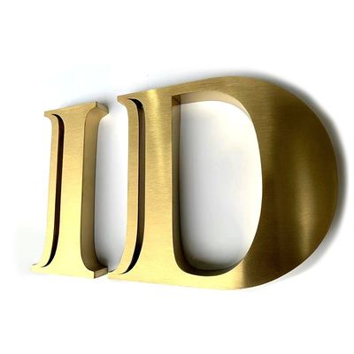 Logo di lettere metalliche con rivestimento antirughe Pubblicità Disegno a colori personalizzati 30 C