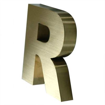 Segni di lettere metalliche 3D non illuminate con durata di vita di 30 °C