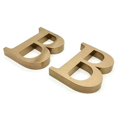 Segni di lettere metalliche 3D non illuminate con durata di vita di 30 °C