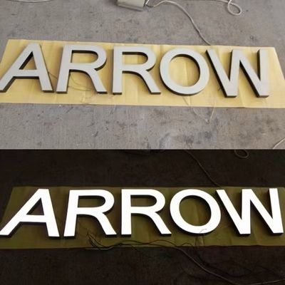 Pubblicità acrilica 3D Led caratteri luminosi in plastica per il logo frontlit Word Sign