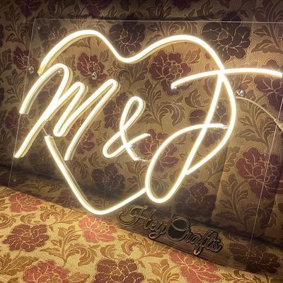 Segno di neon per festa Giallo dorato Dimensione personalizzata