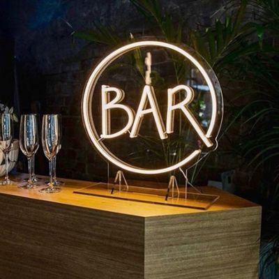 Segno di neon per festa Giallo dorato Dimensione personalizzata