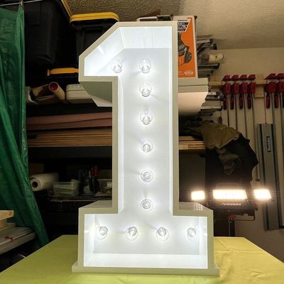 Big Wedding Letters personalizzati 12V Input Voltage Decorazione di festa con luci