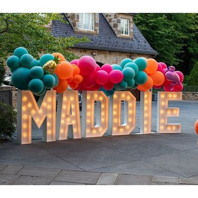 Big Wedding Letters personalizzati 12V Input Voltage Decorazione di festa con luci