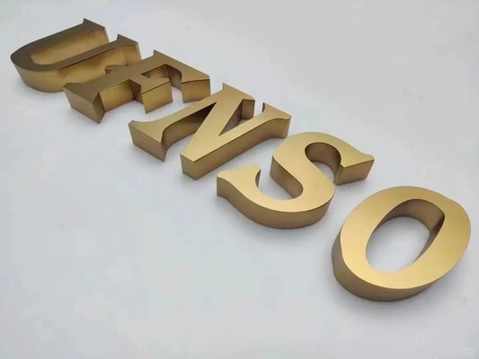 Pubblicità in oro Segnali elettronici a LED 3D per il logo del negozio