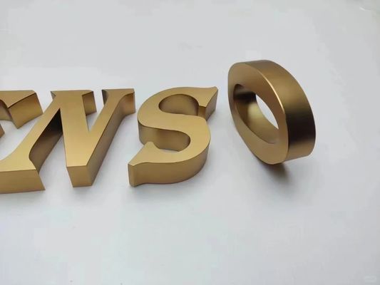 Pubblicità in oro Segnali elettronici a LED 3D per il logo del negozio