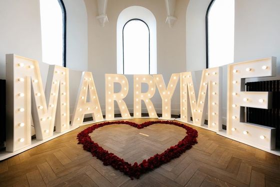 Marquee personalizzato illumina lettere segno al neon per il tuo matrimonio Un matrimonio fatto in cielo