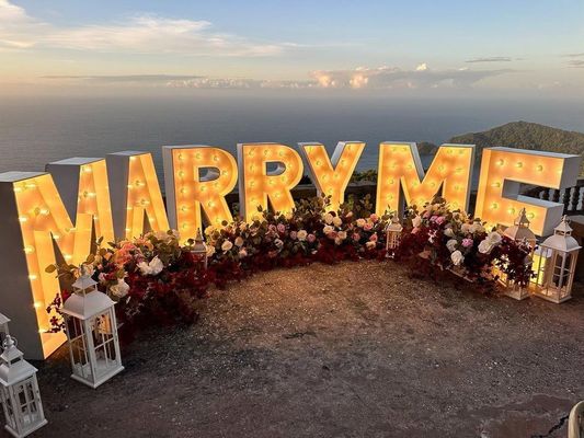 Marquee personalizzato illumina lettere segno al neon per il tuo matrimonio Un matrimonio fatto in cielo