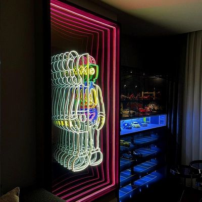 DC12V Magic Led Infinity Bath 3D Tunnel Mirror Specchio decorativo per pista da ballo Infinity