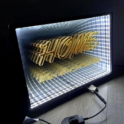 DC12V Magic Led Infinity Bath 3D Tunnel Mirror Specchio decorativo per pista da ballo Infinity