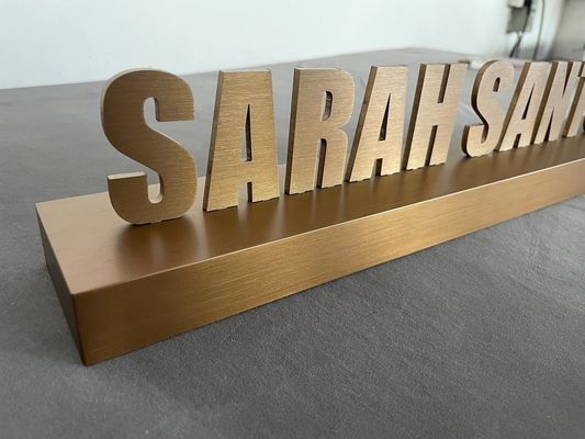 Lettere murali in acciaio inossidabile mirrored/black 3D versatili per la pubblicità e gli affari
