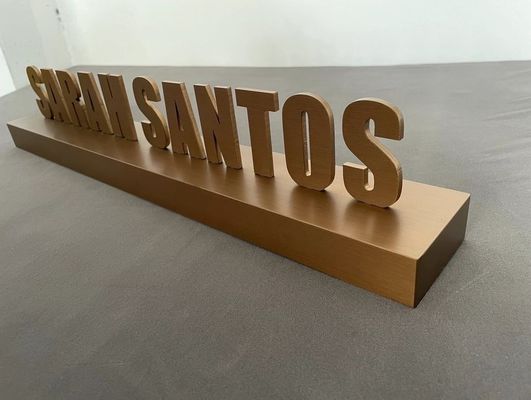 Lettere murali in acciaio inossidabile mirrored/black 3D versatili per la pubblicità e gli affari