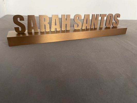 Lettere murali in acciaio inossidabile mirrored/black 3D versatili per la pubblicità e gli affari