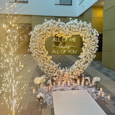 Acciaio inossidabile Vuoi sposarmi Segno di neon Segno di decorazione di nozze Marquise illumina lettere da 4 piedi