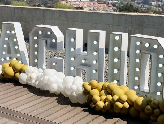 Lettere a lampadina a LED personalizzate per la decorazione del matrimonio Lettere Mr e Mrs Marquee