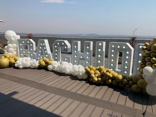 Lettere a lampadina a LED personalizzate per la decorazione del matrimonio Lettere Mr e Mrs Marquee