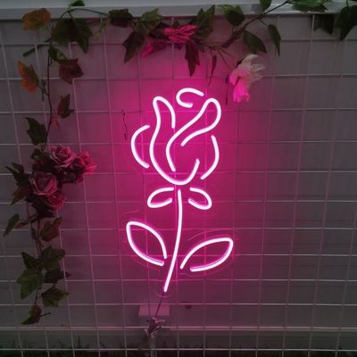 Logo personalizzato Neon Light Wedding Sign Rosa Rose Drop Shipping Business Tabella pubblicitaria