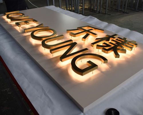 3D LED Outdoor Billboard e Display Board Stainless Metal Backlight Lettere luminose