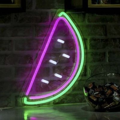 Logo personalizzato luce al neon per la pubblicità verde viola melone di design a 28C Business