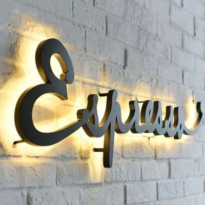 12V LED Strips Custom Metal Business Advertising Signage per ufficio Lettere murali Logo