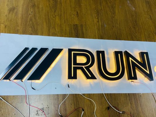 12V LED Strips Custom Metal Business Advertising Signage per ufficio Lettere murali Logo