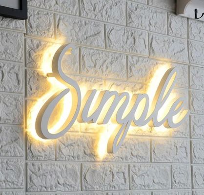 12V retroilluminato LED Lettere in acciaio inossidabile per negozi, uffici e centri commerciali