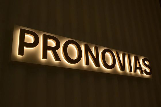 12V retroilluminato LED Lettere in acciaio inossidabile per negozi, uffici e centri commerciali