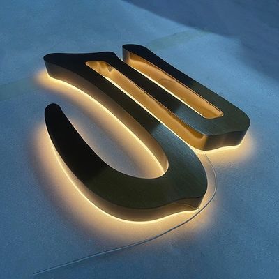 Segnaletica a LED in metallo inossidabile per ristoranti, uffici e edifici commerciali esterni personalizzati