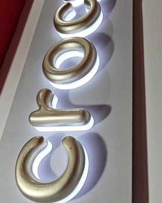 Snow Outdoor Signage Store Sign LED Letter Custom Metal Storefront Outdoor Front Negozio 3D