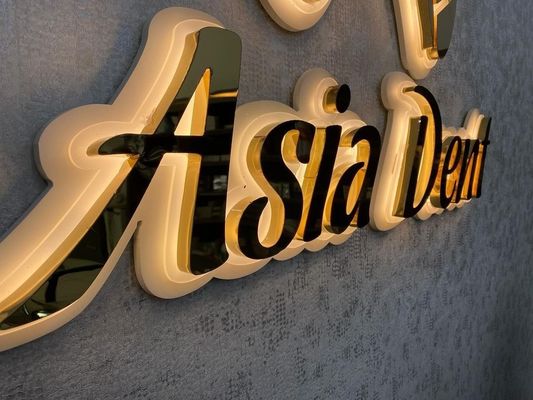 Snow Outdoor Signage Store Sign LED Letter Custom Metal Storefront Outdoor Front Negozio 3D