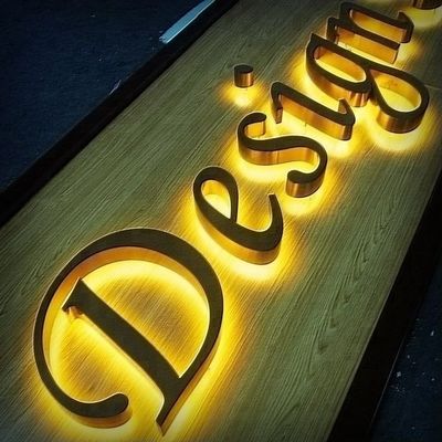 Strisce LED Fonte di luce Dimensione personalizzata Lettere retroilluminate 3D di neve metallica per segnaletica interna