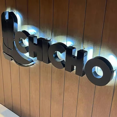 Snow Logo Wall Sign Metal 3D in acciaio inossidabile LED retroilluminato cartellone per hotel