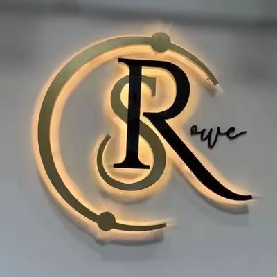 PVC retroilluminato Logo acrilico in acciaio inossidabile Lettering Custom Led esterni e interni segni