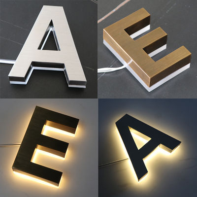 Segno LED a parete 3D retroilluminato Segno logo personalizzato per ufficio
